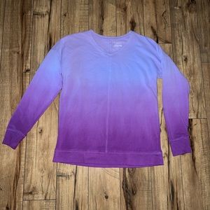 purple ombré crewneck
